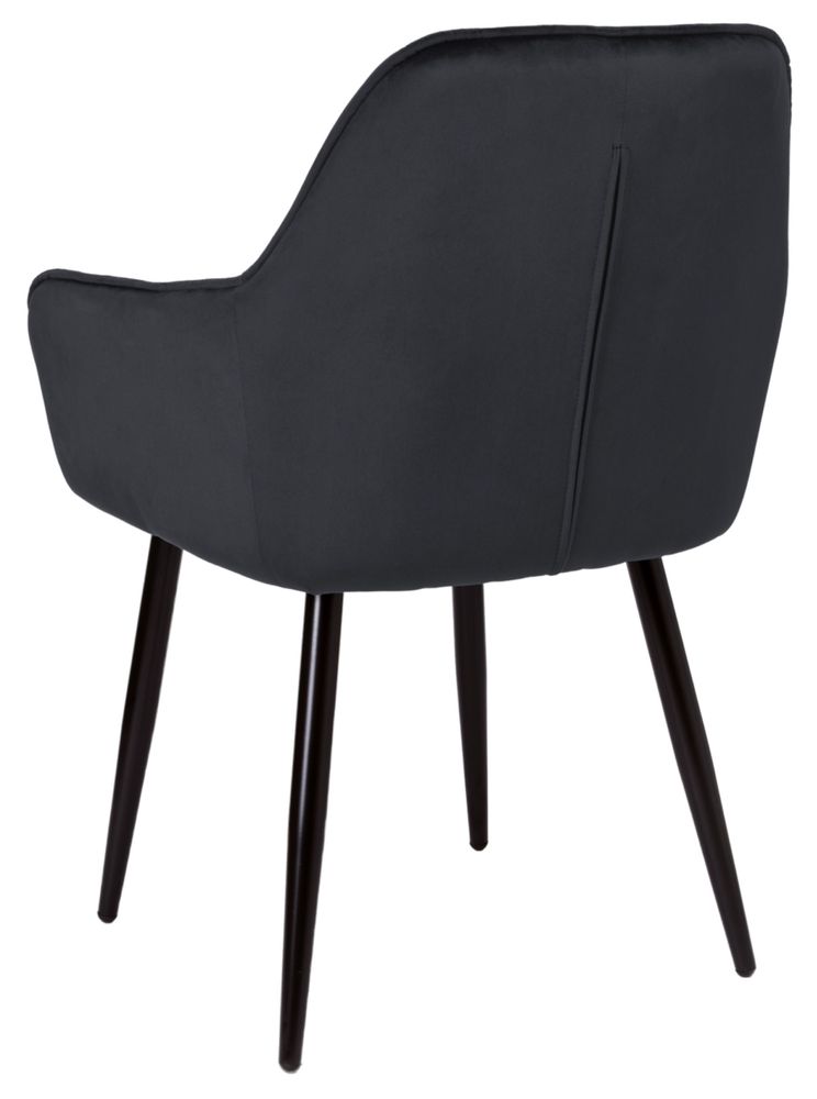 Krzesło tapicerowane NEVADA Kolor: czarny velvet