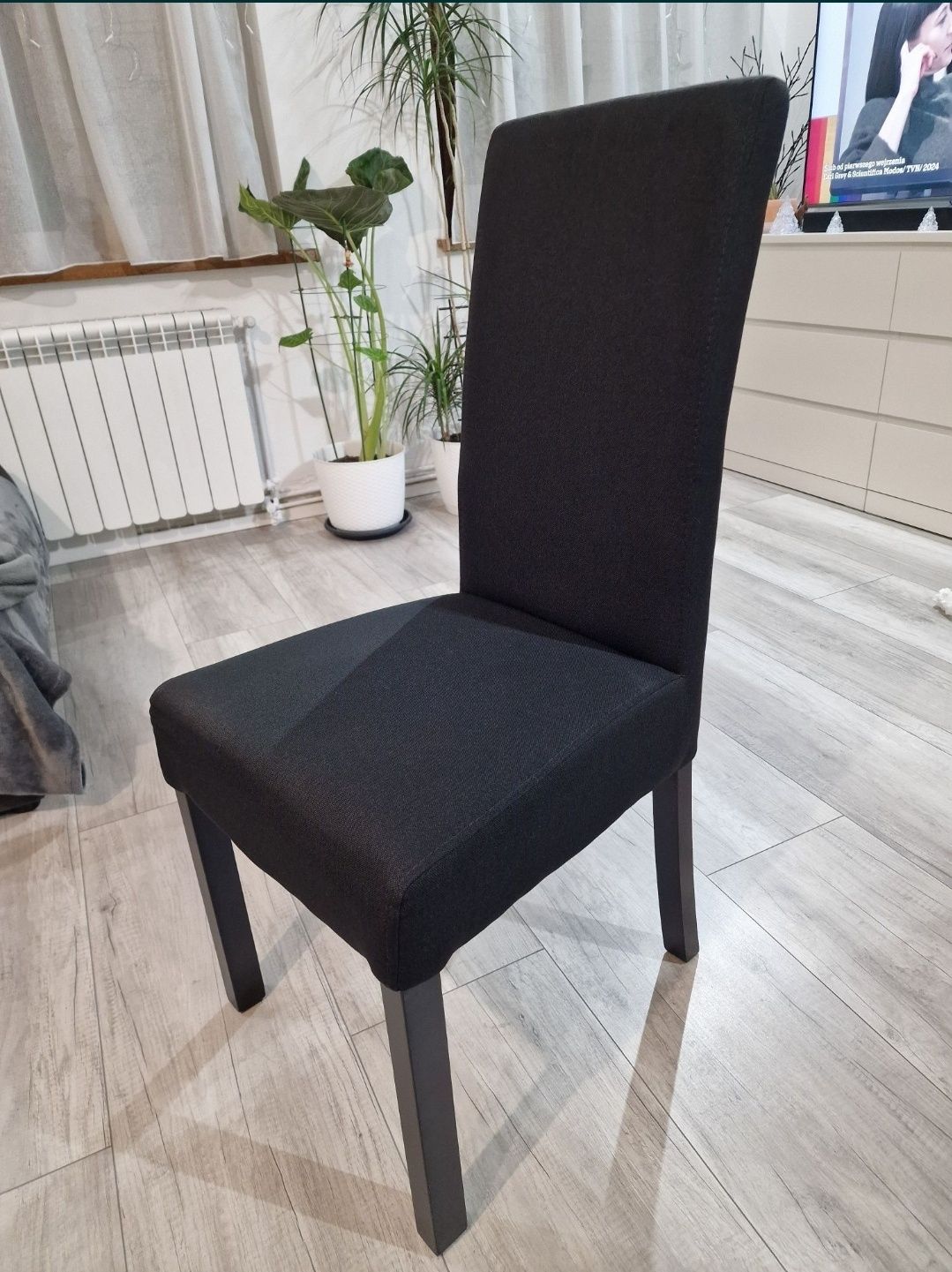 4x Krzesła tapicerowane czarne AMARETO