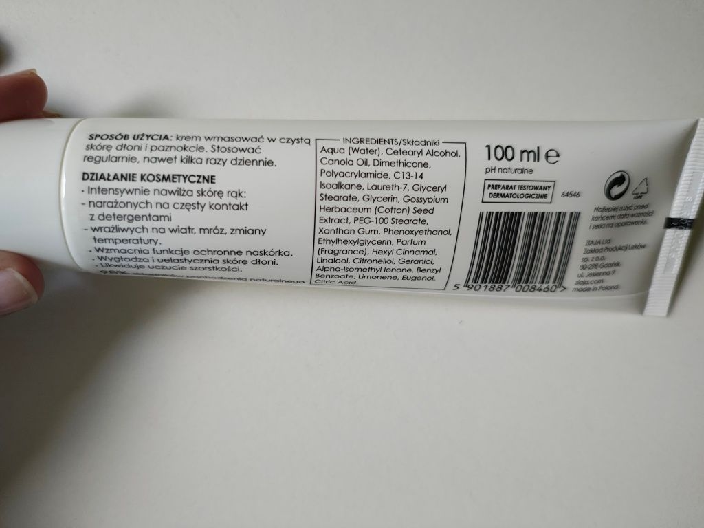 krem do rąk ochronny z ekstraktem z bawełny ziaja 12 sztuk