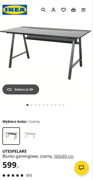 Biurko gamingowe, czarny, 160x80 cm
Nowoczesny zestaw do gi