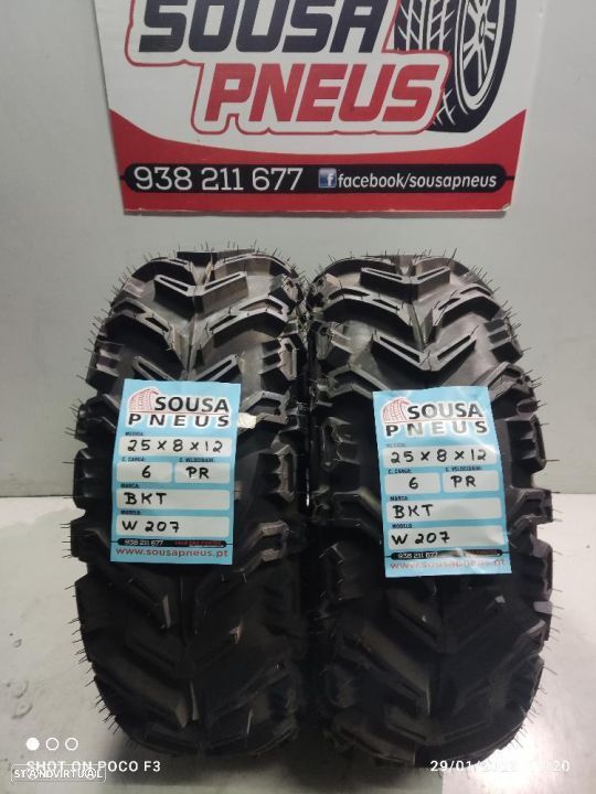 2 pneus novos moto 4  bkt 25-8r12 - oferta dos portes