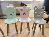 krzesełka dla dzieci  korona i kotek ( krzesla 2 x60zl )