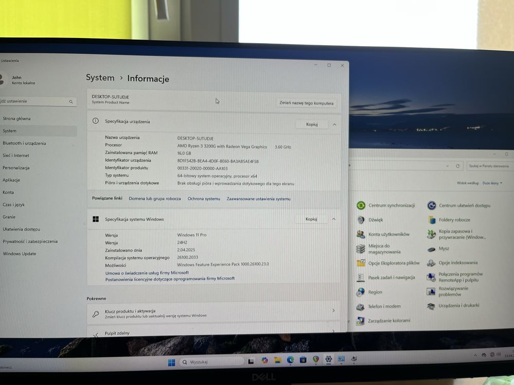 Sprzedam komputer stacjonarny w dobrym stanie, 16GB ram, Samsung SSD