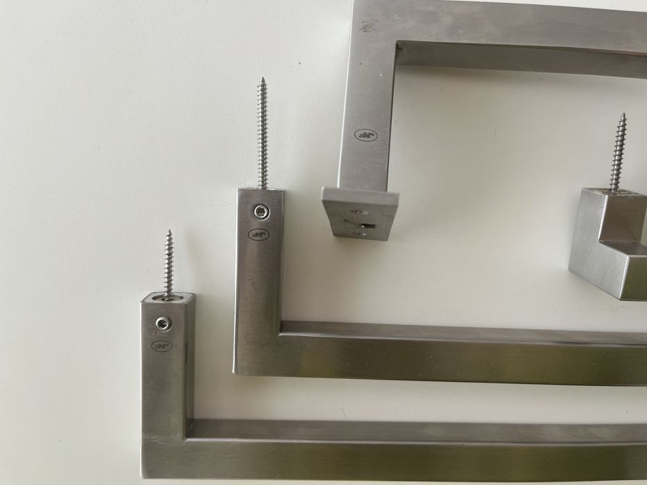 Conjunto de toalheiros inox escovado, JNF, 5 peças