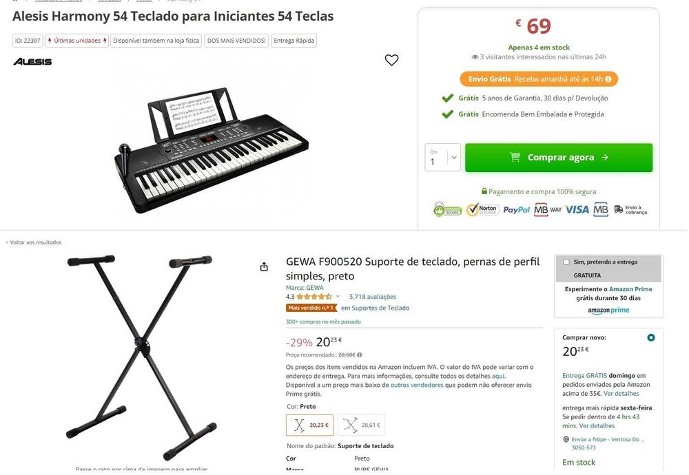 Teclado + Suporte