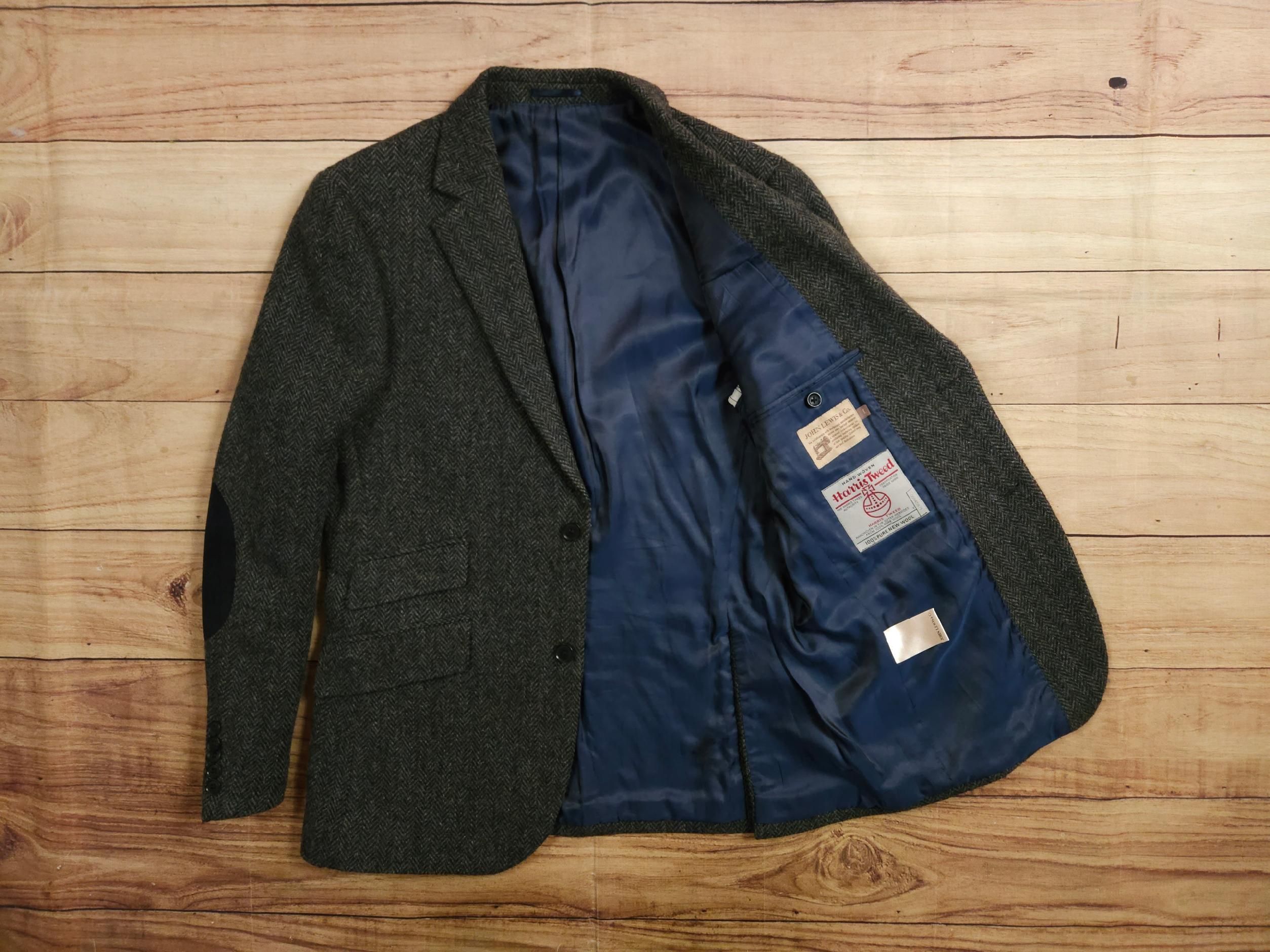 HARRIS TWEED Marynarka Męska 100 % Pure New Wool Tweedowa r. L
