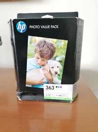 Tinteiros originais HP 363 Pack 6 +150 folhas de fotografia