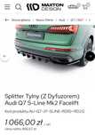 Dyfuzor Spiltter Maxton Design Audi Q7 S-Line