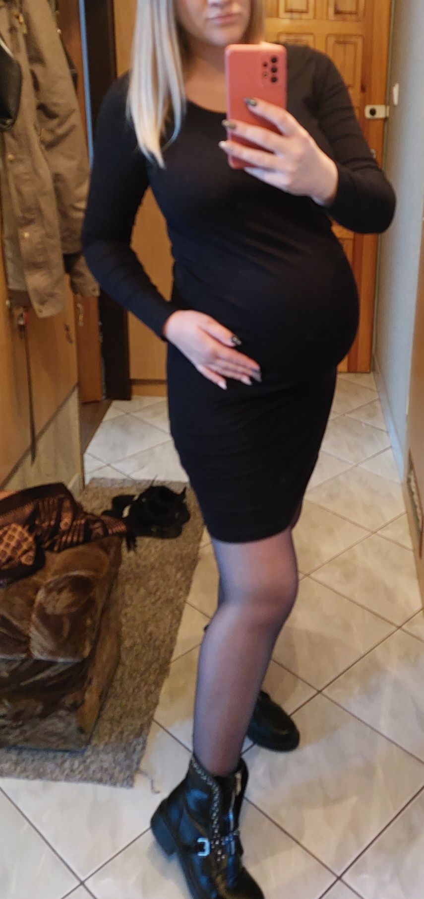 Czarna sukienka ciążową H&M mama