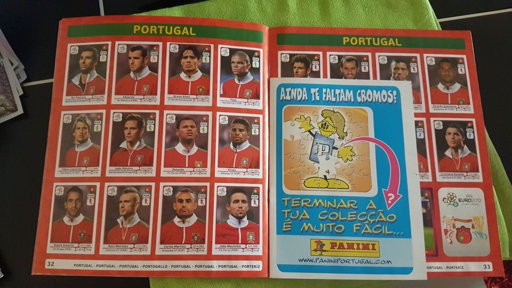 Caderneta completa de cromos Euro 2012