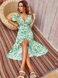 Sukienka Letnia Boho W Kwiaty Maxi Asymetryczna Casual Anany L 40