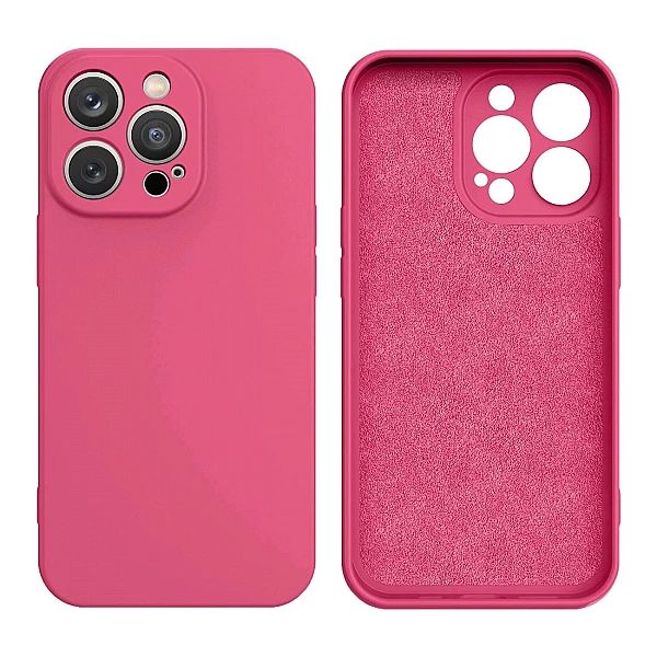 Silicone case etui iPhone 14 Plus silikonowy pokrowiec fuksja