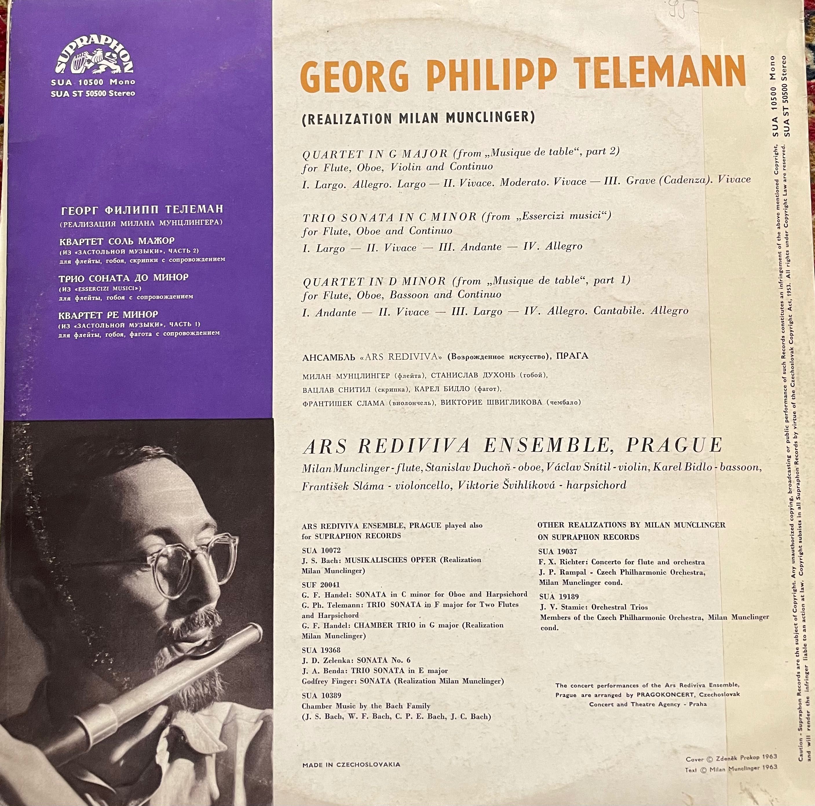 płyta winylowa: Telemann, muzyka kameralna