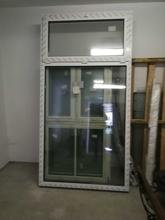 Okno  PCV 1290 x 2480 mm - nowe trzyszybowe - witryna U = 0,85