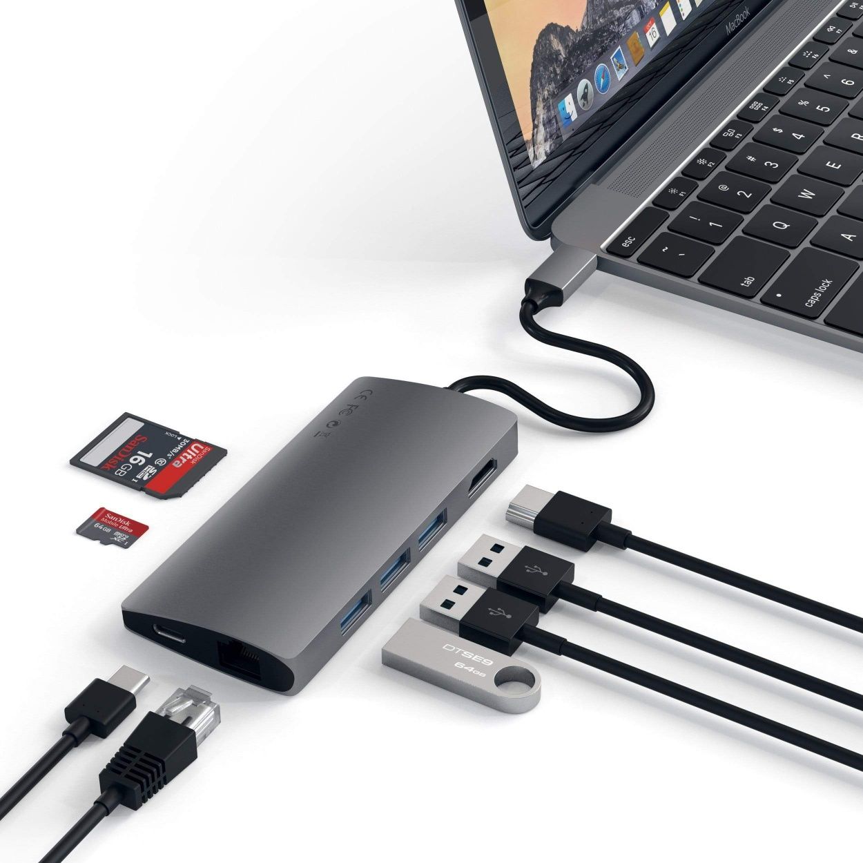 Satechi - USB-C Multiport v2 adapter (space grey)