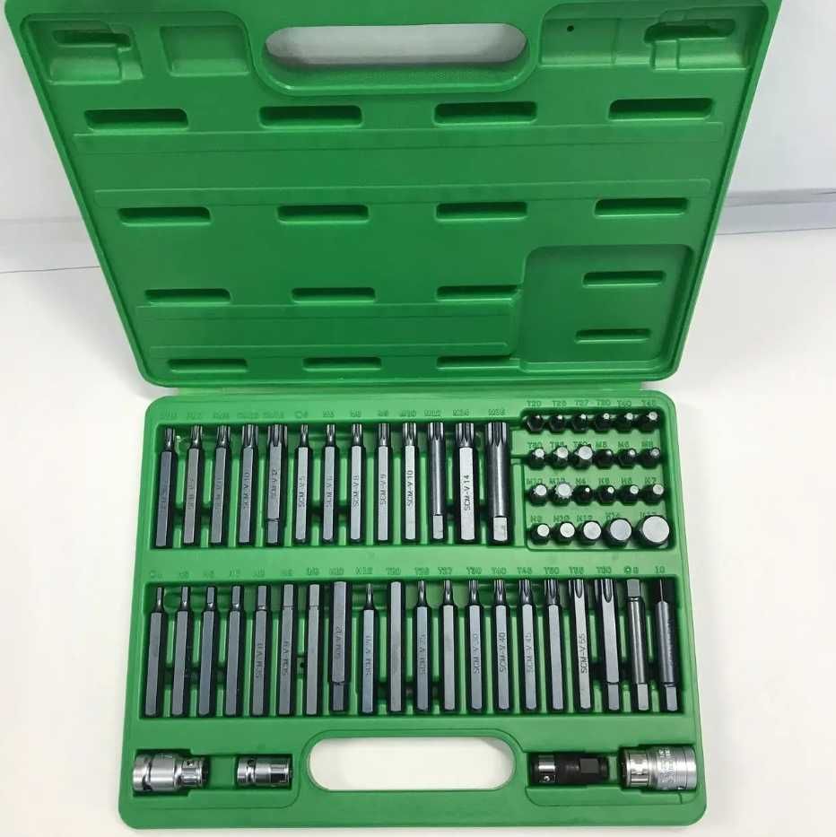 Haбіp біт Torx, Hex, Spline, Ribe, SQ  Топтул Toptul 60шт