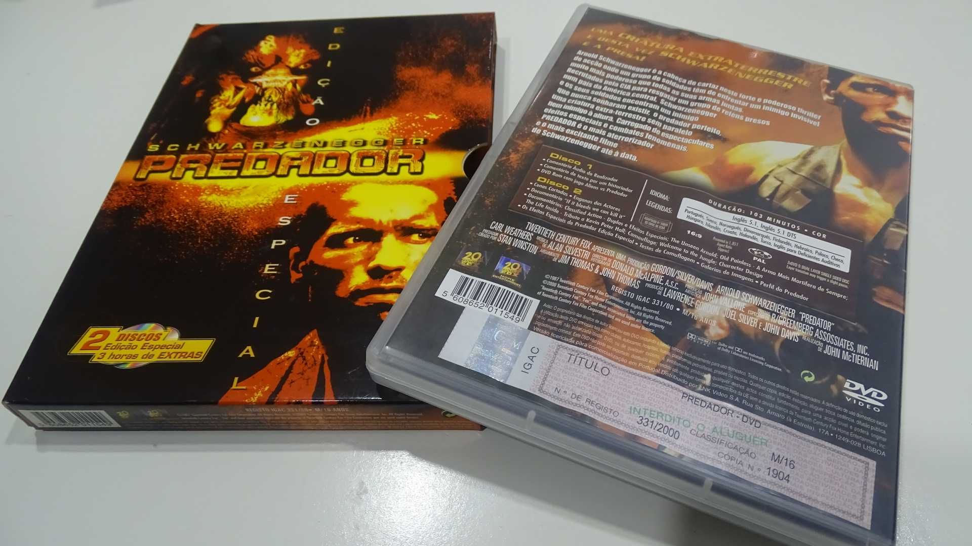 Filmes Predador 1 e 2 - ED Esp 2 DVD - RARO
