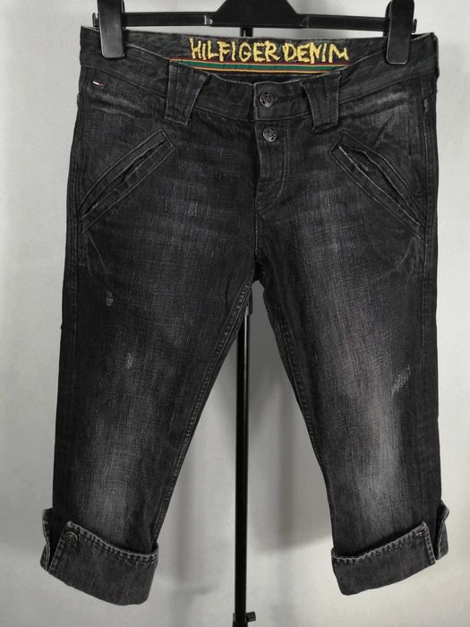 TOMMY HILFIGER Denim Nola Spodnie 3/4 Damskie 29 Oryginalne Rybaczki