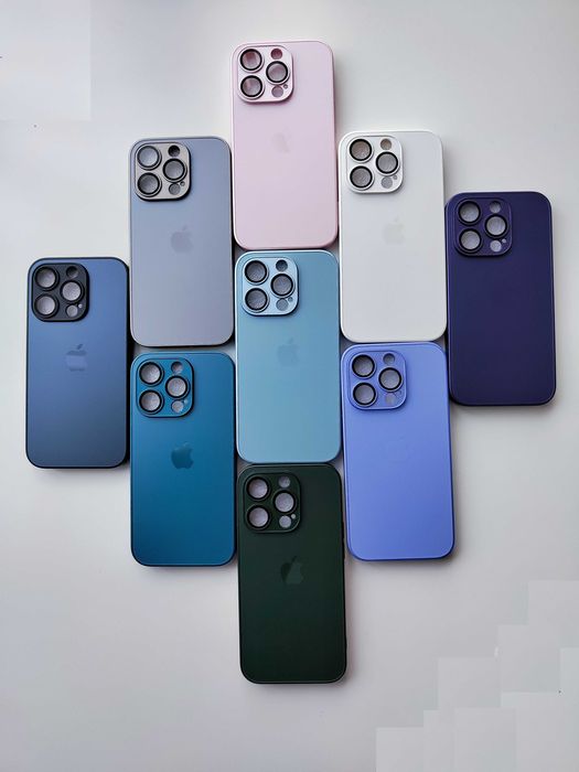 Чохол скляний Iphone  14, 15 pro / max преміум якості, чехол