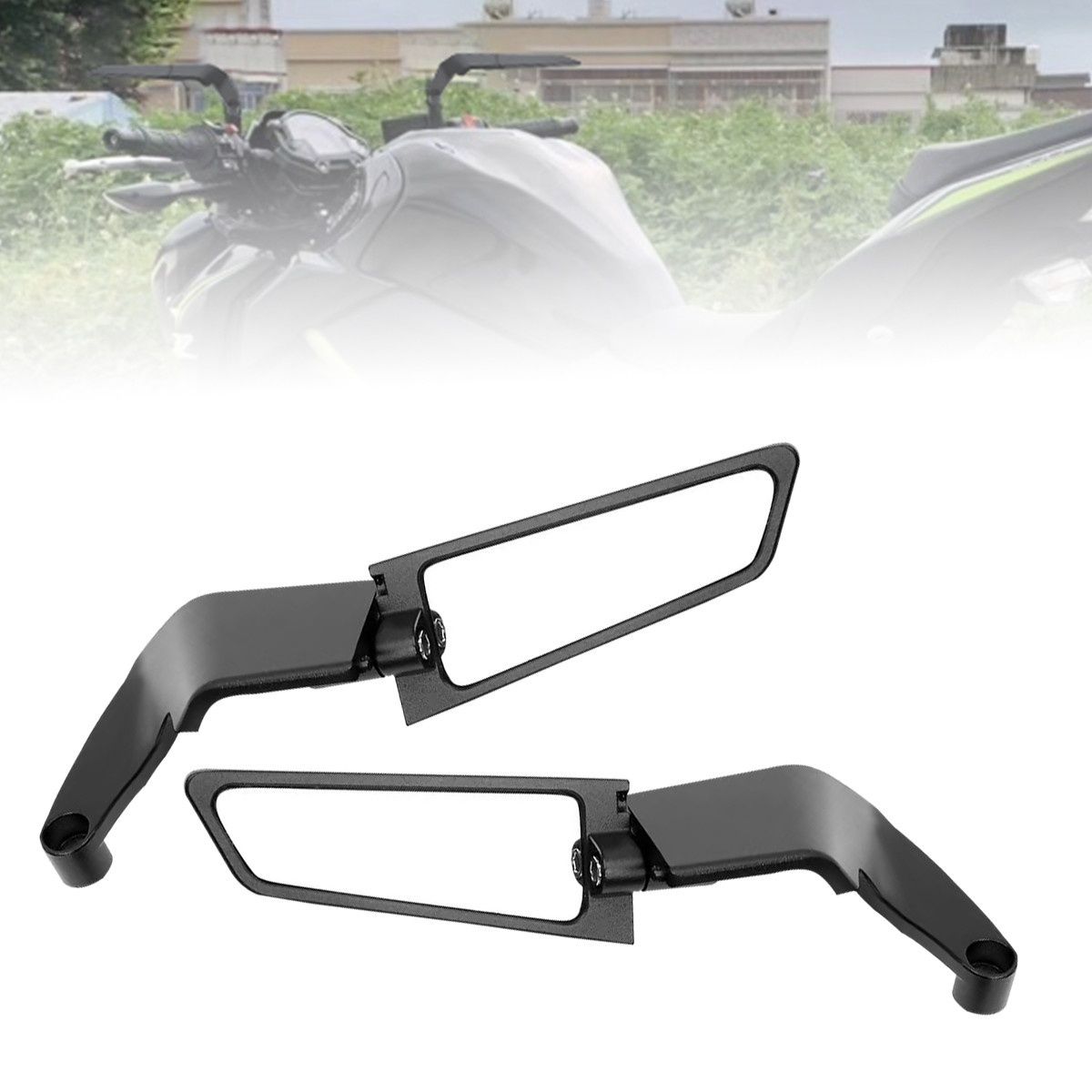 Зеркала с поворотниками складные на мотоцикл Kawasaki Yamaha Kawasaki