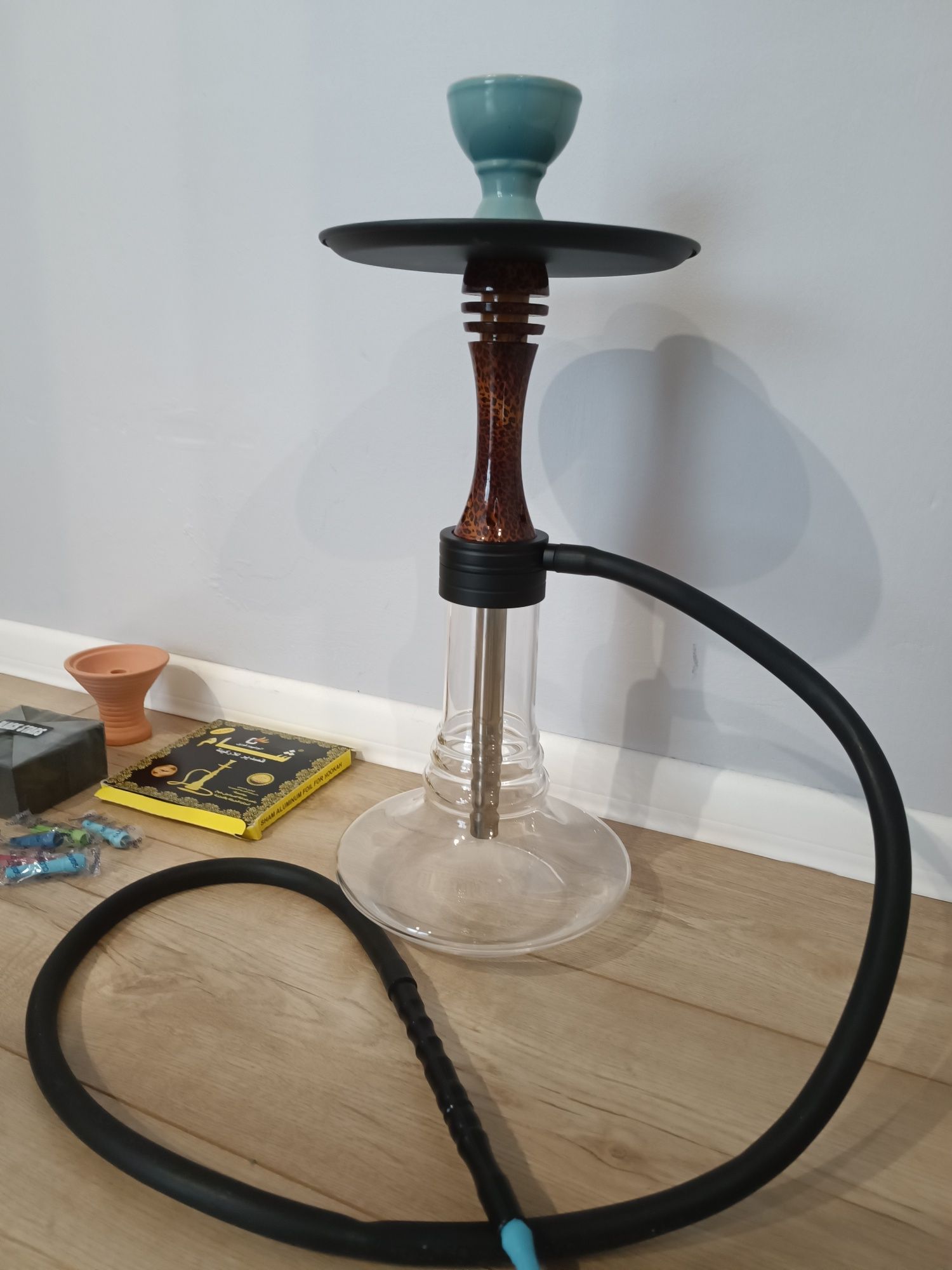 Shisha NOWA Fajka wodna Silikonowy Wąż Węgielki Cybuch OKAZJA