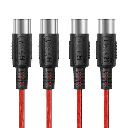 FORE 2-pak 5-pinowy kabel DIN na 5-pinowy DIN MIDI 0,3 M 2 sztuki