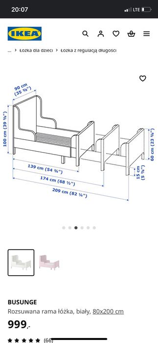 Łóżko dziecięce Ikea rosnące
