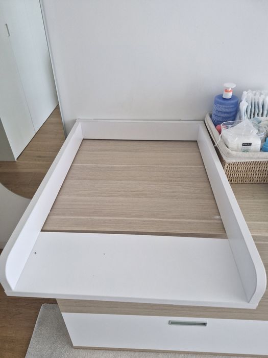 Trocador para cómoda branco + Colchão