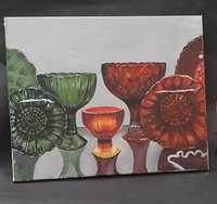 Obraz szkło Ząbkowice rubinowe szmaragd migdały cora