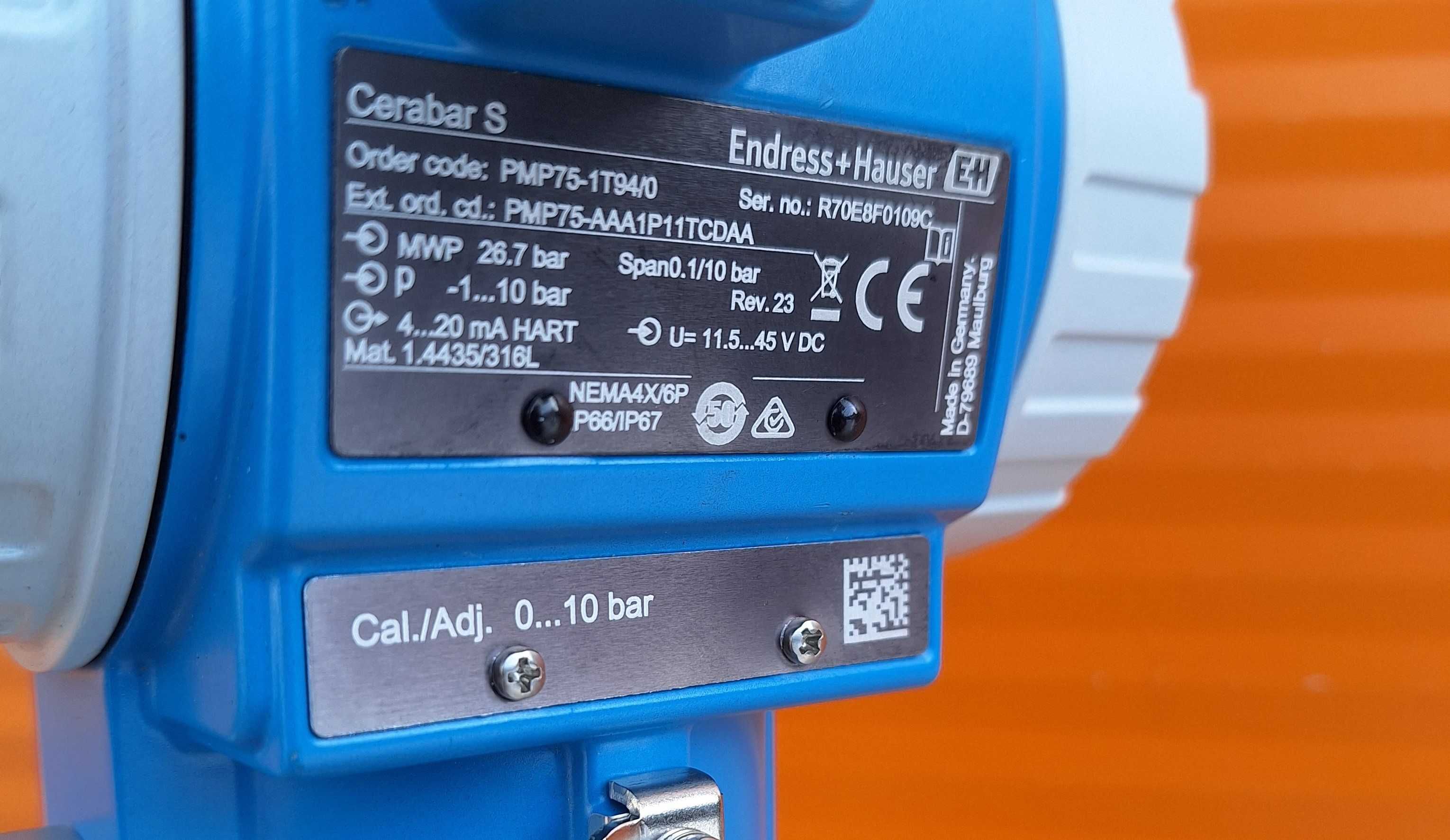 Cyfrowy Przetwornik Ciśnienia Cerabar S PMP75 Endress Hauser Czujnik