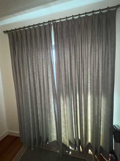 Cortinado cinzento - 2 unidades (1 par)