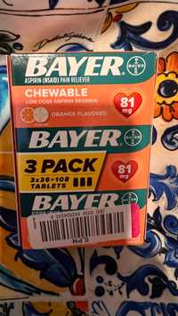 Oryginalny Bayer do ssania o smaku pomarańczowym z USA - 3 pack