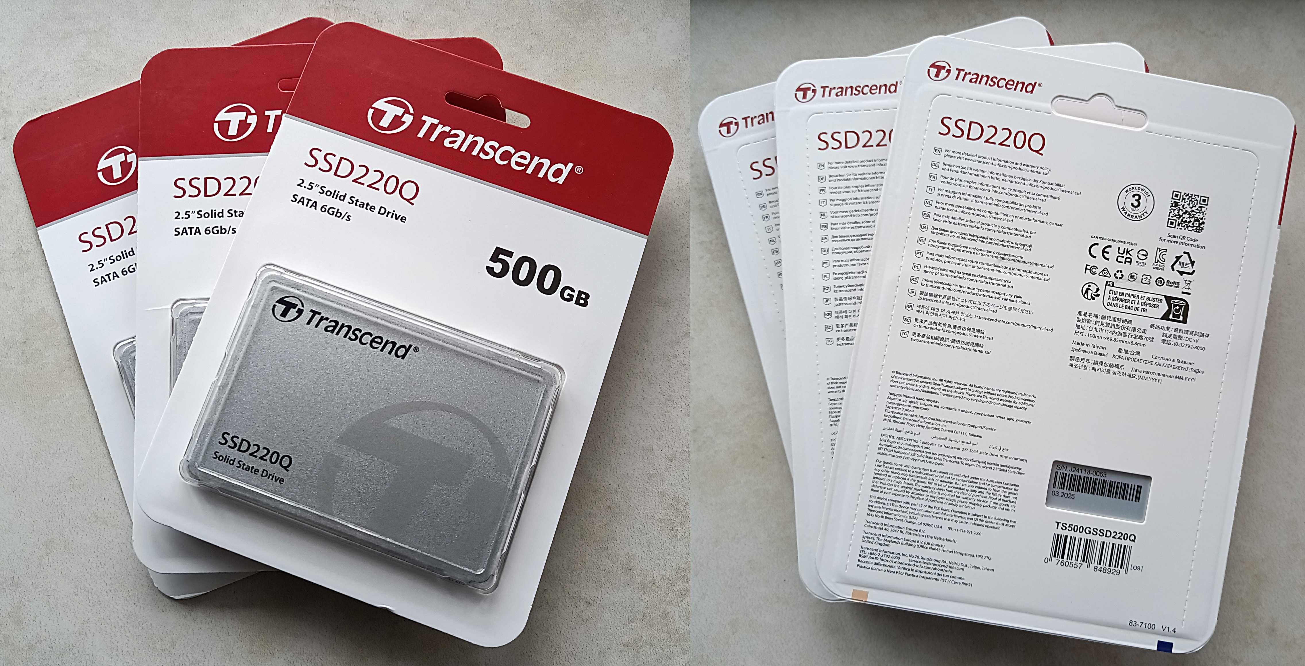 НОВІ SSD 2.5 SATA диски на 500 ГБ в асортименті