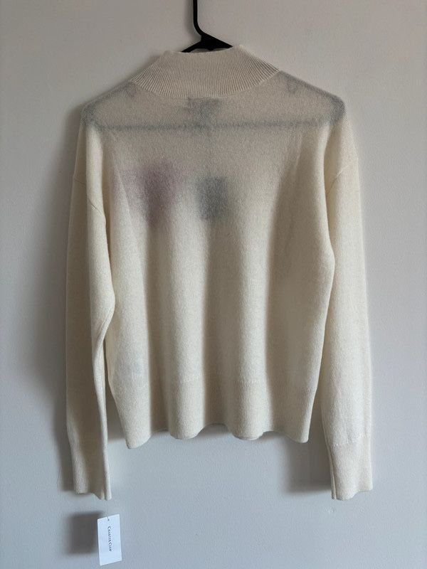 Sweter półgolf 100% kaszmir Charter Club rozmiar S