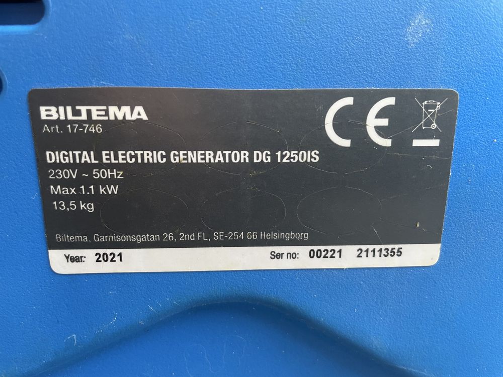 Agregat Biltema- cichy , mocny idealny na kemping.