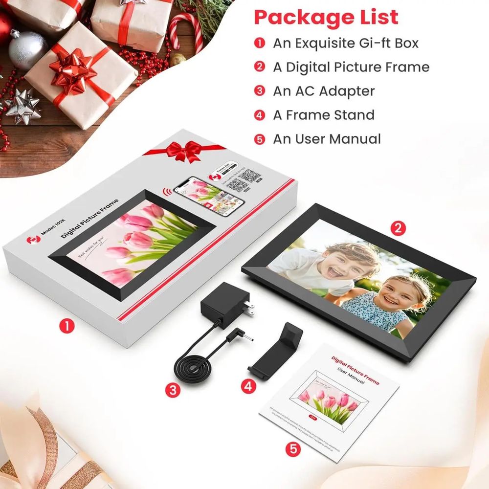 Цифрова фоторамка Frameo 10.1 Wi-Fi з сенсорним екраном 32 Gb