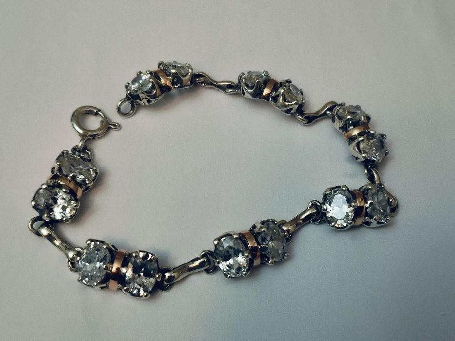 Pulseira prata e ouro