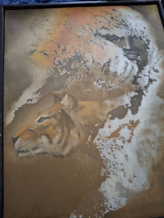 Quadro pintura a oleo  Vieira Baptista Batista