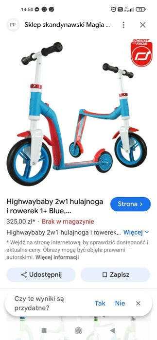 2w1 hulajnoga i rowerek w jednym Tobi Toys