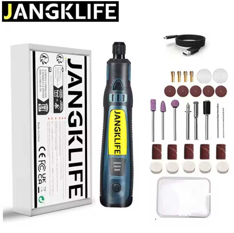 Фрезер аккумуляторный, мини дрель, гравер JANGKLIFE