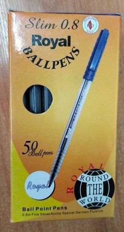 Шариковые ручки Royal Ballpens Slim 0,8 50шт.