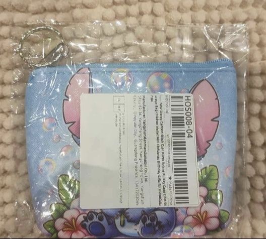 Portmonetka kawaii niebieska Stitch, nowa

Nowa