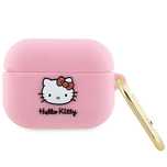 Etui Hello Kitty Silicone 3D Kitty Head na AirPods Pro - różowe