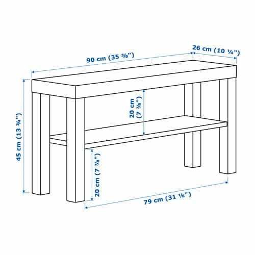 IKEA LACK szafka półka RTV wymiary 90 cm x 26 cm x 45 cm