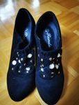 Botki granatowe Renee r. 37 z kamieniami
