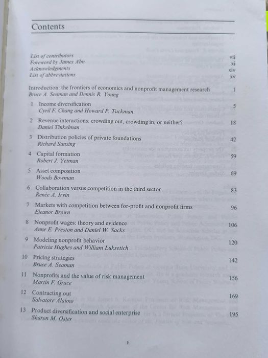 Handbook of Research on Nonprofit Economics and Management B. Seaman