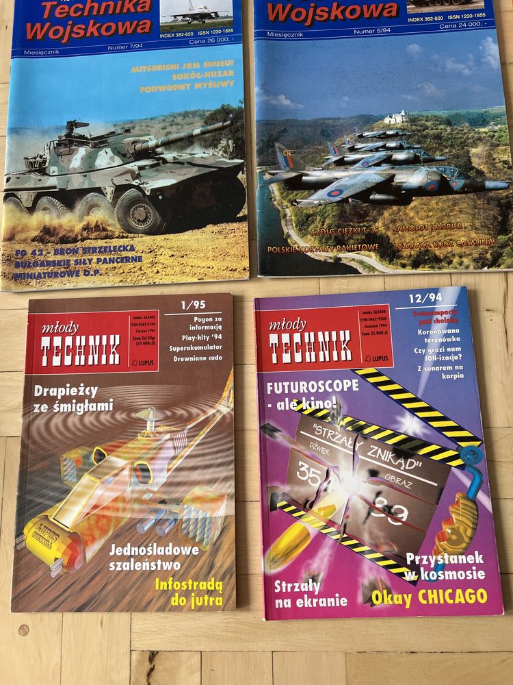 Komandos, Technika Wojskowa, młody technik 12 szt 1994,1995 zadbane