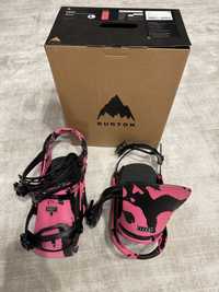 Burton Lexa Reflex rozowy czarny Damskie wiazania snowboardowe! Roz ML