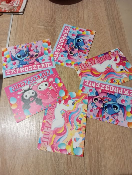 Zaproszenia urodzinowy 6szt
