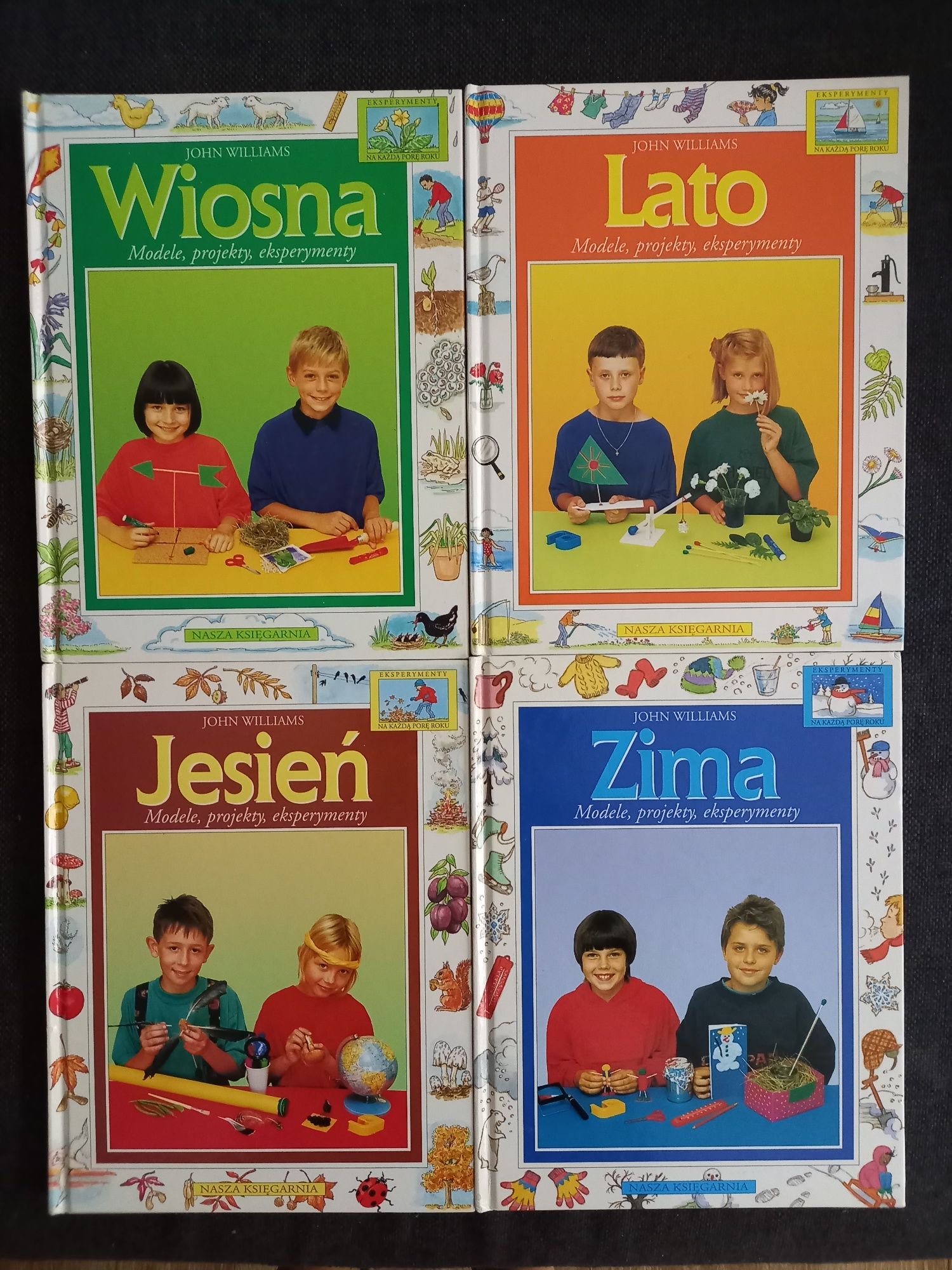 Wiosna,  lato, jesień, zima Modele,  projekty, eksperymenty 4 książki